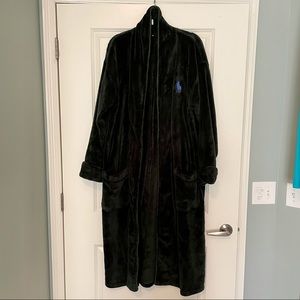 Polo Ralph Lauren Fleece Shawl Collar Robe Green OS